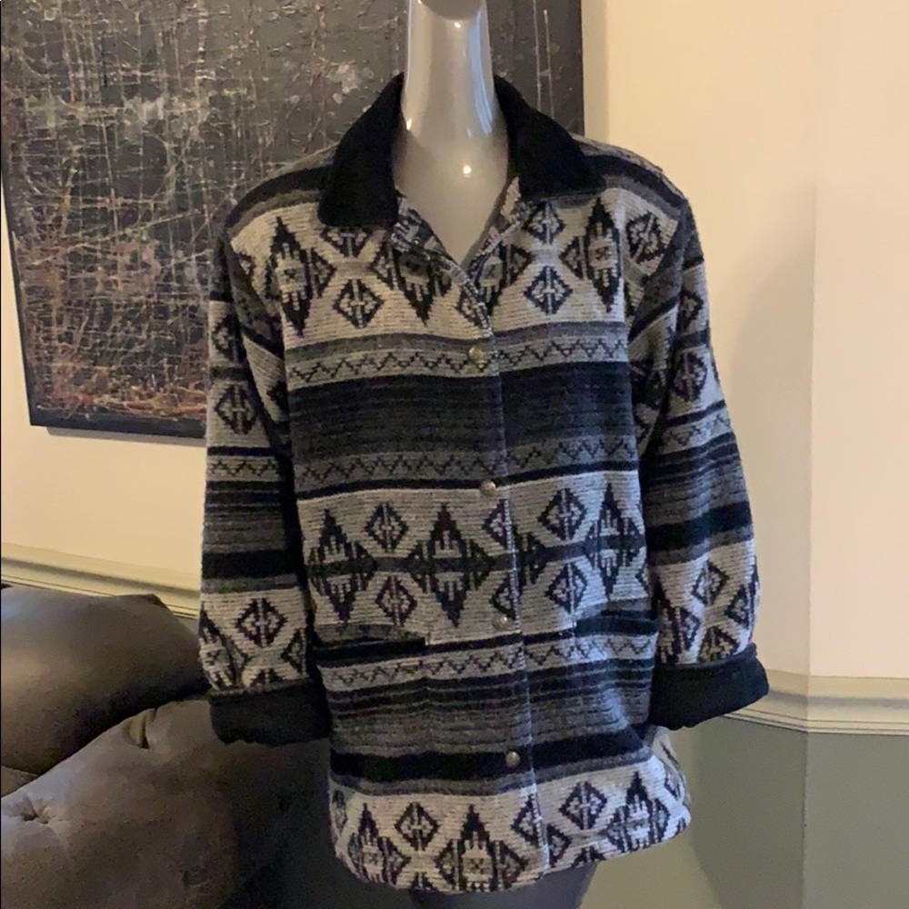 Vintage Woolrich Wool Nordic Blanket Jacket